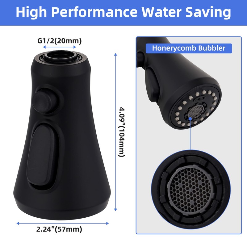 iFealClear Universal Pull Down Kitchen Faucet Head Replacement Compatible with