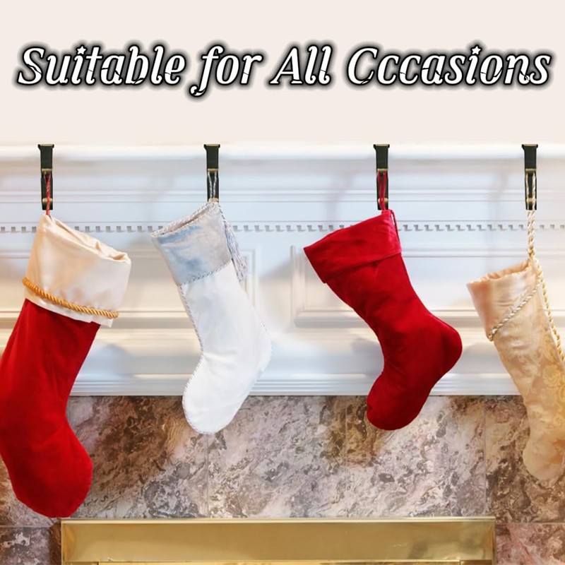 Christmas Sock Stand, Metal Hook 2-in-1 Christmas Sock Stand, No