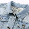 Hixiaohe Women Autumn 3/4 Sleeve Retro Short Denim Jackets Light