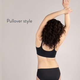 Bravado Designs Women's Elation Nursing Bra Seamless Full Coverage Smooth Wireless Pullover Maternity Bra, Black, L