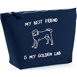 Hippowarehouse My best friend is my golden lab dog printed make up cosmetic wash bag 18x19x9cm