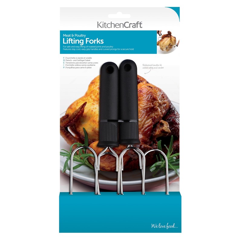 Kitchen Craft Meat and Poultry Metal Lifters (pair) KCLIFTERS