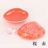 Hasegawa Red Shell Incense Dish & Holder Set: Heian-Inspired Kaiawase