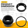 2 Pack 270100 Black Pool Valve Adaptor Replacement Kit Fit