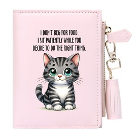 GEEAD Small Wallets for Women Slim Compact Bifold Card Holder Wallet with Zipper Keychain Coin Pocket