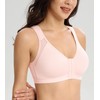 Lemorosy Front Closure Full Coverage Posture Bra Wireless Back Support