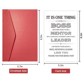 Funny Boss’s Day Card for Men Women, Birthday Card for leader, Appreciation Card for Boss, Boss Thank You Card, Boss Leaving Card