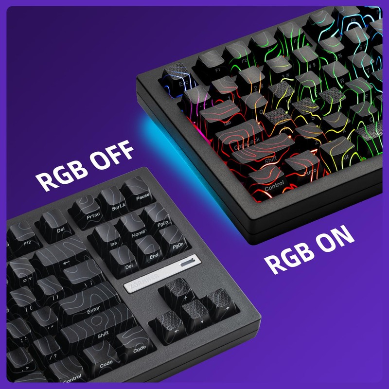 ZORNHER ZH870 Wireless Mechanical Gaming Keyboard,80% Black Custom Creamy Sound