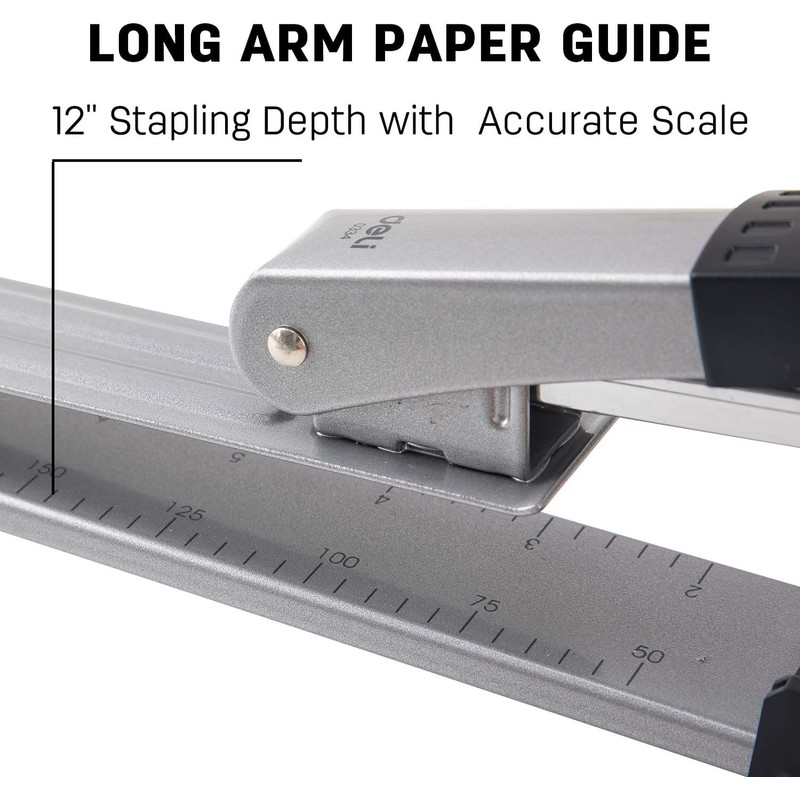 Deli Long Reach Stapler with 1000 Staples, 20 Sheet Capacity,
