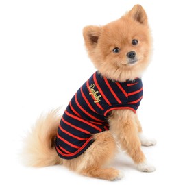 PAIDEFUL Clothes for Small Dogs Cats Boy Girl Summer Classic Stripes Puppy T Shirt Vest Breathable Jumper Cotton Tee Sleeveless Chihuahua Yorkshire