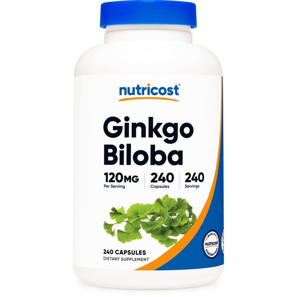 Nutricost Ginkgo Biloba 120mg, 240 Capsules - Extra Strength Ginkgo Biloba Extract - Gluten Free & Non-GMO