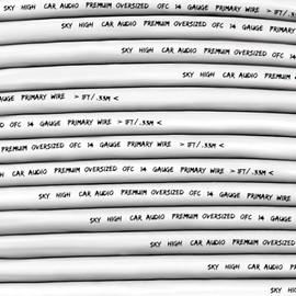 Sky High Car Audio OFC 14 Gauge Primary Wire 100ft (White)