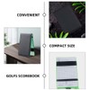 Baluue 1set Golf Scorecards Holder Pu Leather Golf Scoring Book