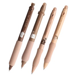4 Pcs Cute Erasable Gel Pens CHUNLINLAODA Kawaii Erasable Pens 0.5mm Blue Erasable Gel Pens Erasable Rollerball Pens Retractable Erasable Pens for Kids Writing Stationary School Supplies (Coffee Bear)