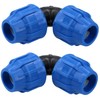 25 x 25mm MDPE Elbow 90 Degree Compression Coupling Fitting