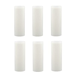 3.5 Inch Tall White Plastic Candle Covers Sleeves,Chandelier Socket Sleeves,Candelabra Base E12 Socket Covers Set of 6 (3.5 inches high / 6pcs)