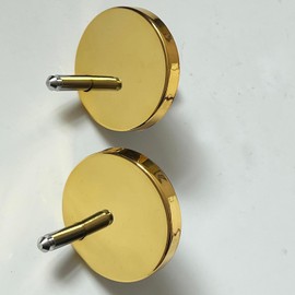 WinZo Universal Toilet Seat Bolts Caps and Screws,Quick Release Top Easy Fixings,Toilet Seat Replacement Parts Kits,Glossy Gold