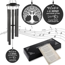 Sympathy Wind Chimes Loss Loved One, Memorial Gift for Loss of Mother Father Husband Condolence Remembrance, Best Sympathy Gift, Home Decor for Outdoor Garden, Patio