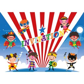 Edition Colibri 10 Invitation Cards Superheroes in French for a Children's Birthday or for a Party with Superheroes (11128)
