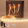 JOYLIT Motion Sensor COB LED Strip Light 5M, 12V Warm