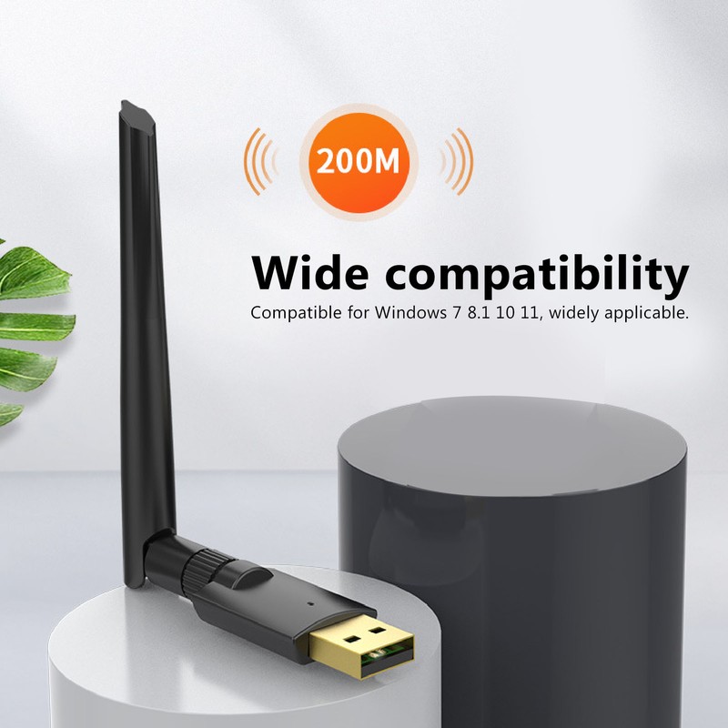 USB Bluetooth Adapter Plug and Play Bluetooth 5.1 Adapter 656.2ft