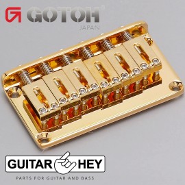 GOTOH NEW Gotoh GTC102 Non-Tremolo Hardtail Bridge 2-1/16'' spacing STEEL Saddles GOLD