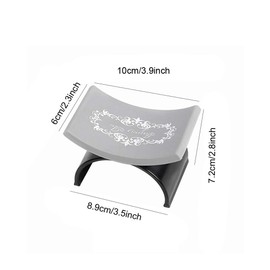 NINEFOX Hand Pillow Rest Holder Portable Equipment Manicurist U-Shaped Pad Home Salon Tool Nail Art Professional Detachable Arm Cushion Accessories Silicone(Black)