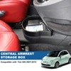 Tumukiw Center Console Storage Box Compatible with Fiat 500 2007-2015