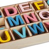 Relaxdays Wooden Letters Set, 324 Pieces, Capital Letters A-Z, and