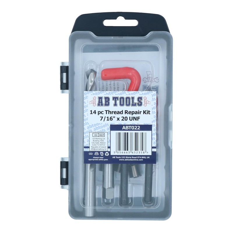 AB Tools 7/16” x 20 UNF Thread Repair Cutter Kit