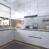 VOLEAAR 30CM x 500CM Glossy White Marble Contact Paper for