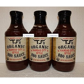 Trader Joe’s TJ’s Organic Kansas City Style BBQ Sauce 18oz 510g (Three Bottles)