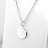 Sterling Silver Hammered Disc Necklace - Tiny and Dainty Minimalist