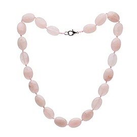 Treasure Bay Women's Necklaces - Stunning Natural Gemstone Beaded Necklace for Women Ladies and Girls Opal Rose Quartz Blue Agate (Pink rose Quartz)