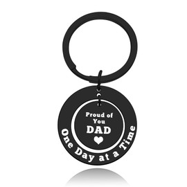 Sobriety Gifts for Dad Keychain Addiction Recovery Gifts Sobriety Gift for Alcoholics AA Members Keyring Thanksgiving Christmas Birthday Valentine’s Father’s Day Gift for Men Jewelry