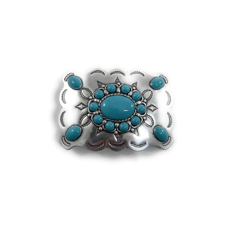 UmjuBELT Lima Belt Clasp Turquoise Silver Western Design with Turquoise
