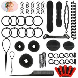 40 Pcs DIY Hair Braiding and Modelling Tool Kit - Number-one Fashion Accessories with Spiral Hair Styling Tools for Girls and Women