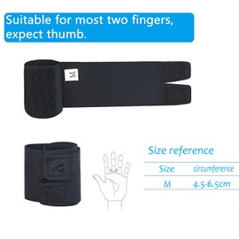 FIBOUND Pack of 2 Adjustable Finger Support Sleeves, Buddy Finger Cast Bandage, Finger Support Bandage, Finger Sleeve Support, Breathable Finger Buddy Bandages, Breathable Trigger Finger Plaster