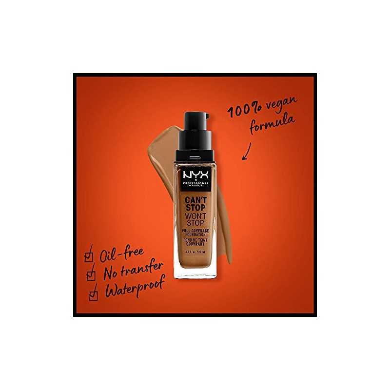 NYX Professional Makeup Cant Stop Wont Stop Base de Maquillaje
