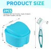 KISEER 2 Pack Denture Bath Case Cup Box Holder Storage