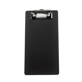 Carbon Fiber Mini Clipboard 4x8,Small Long Clip Boards A7 Size with 304 Stainless Steel Clip,Portable Pocket Clipboards for Menu Holder,Restaurant Receipt,Shopping List,Guest Check Pads