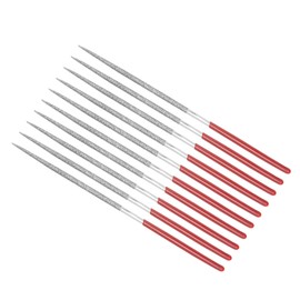 CoCud Diamond Coated Needle File, 150 Grit 2 mm Shaft 100 mm Length, Diamond Round Files Sharpening Tool - (Applications: for Metal Glass Stones), Pack of 10
