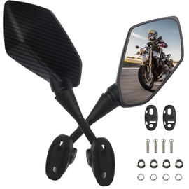 Heart Horse Motorcycle Mirrors Rear View Mirrors Compatible with CBR600 F4 F4I 1999-2006 CBR900 CBR919 CBR929 CBR954 1998-2003 RC51 RVT1000 DD250E DD300 DD350(Black grain)