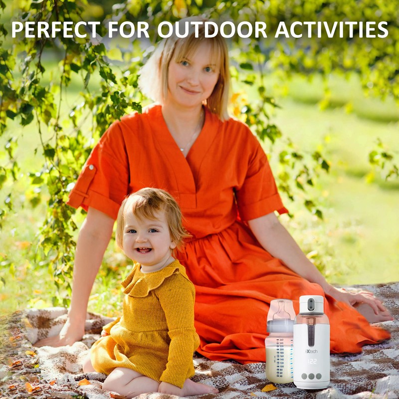 IXTECH Portable Water Warmer for Baby Formula, Milk, 8 oz.,