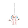 GALLERIE II Baseball Snowman Ornament White