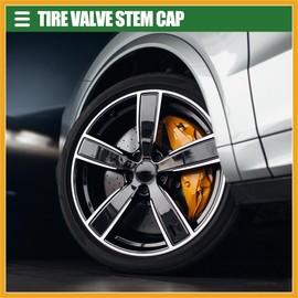 Partuto Universal Car Tire Valve Stem Caps, Aluminum Alloy, Blue, 16pcs Replacement