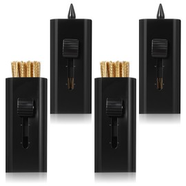 Shimmeroo 4Pcs Retractable Golf Club Brushes Groove Cleaner,Black Portable Golf Groove Cleaner Double Head Type,Pocket Size