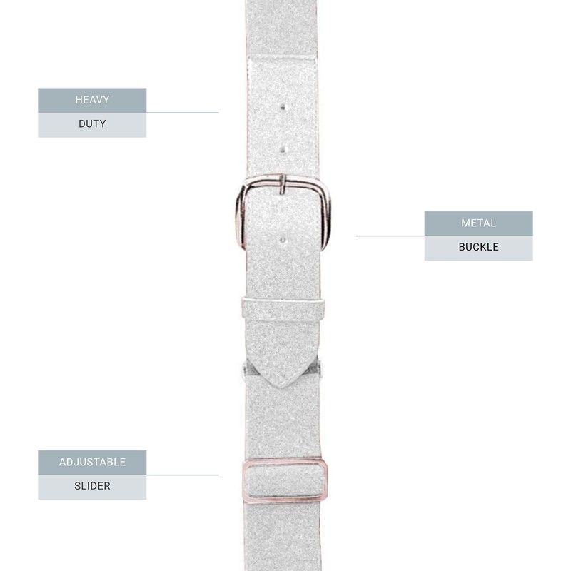 Augusta Sportswear Elastic Baseball Belt, White, OS