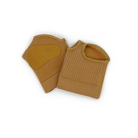 Vernon Dance Half Shoe Turners for Modern Lyrical Contemporary Jazz Ballet Dancers - Vegan Microfleece Foot Paws for Turns, Grip, Comfort, Arch Support (MD22) (Suntan, Medium, X-Large)