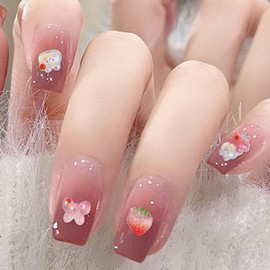 Nail Bows | 100X Bunny Bow Nail Decor Charm | Cute Manicure Tips Embellishment Decoration for Dating Daily Commuting Event Styling